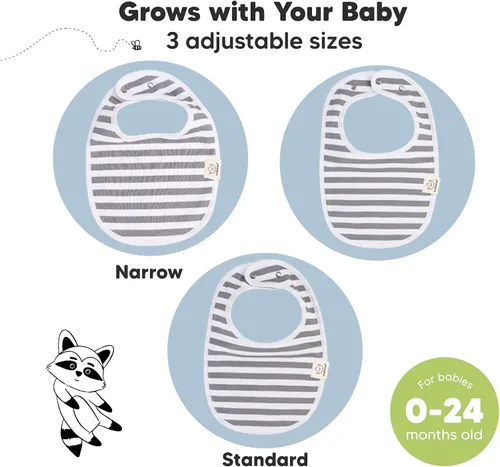 Vista 4 de KeaBabies Paquete de 8 baberos orgánicos para niñas y niños y 6 paños para eructos para bebés niños y niñas, baberos de dentición para niños
