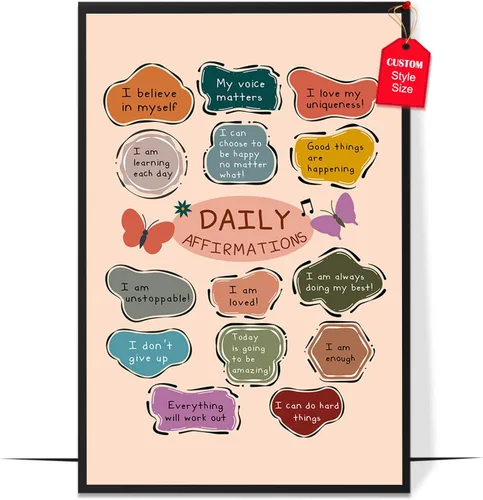 Vista 11 de LOLUIS Mental Health Poster, Boho Therapy Tools Educational Supplies Art Print Classroom School Office Decor (Boundaries, Unframed 8"x10")