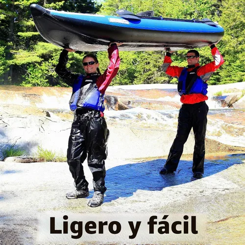 Vista 7 de Sea Eagle 420X Explorer - Kayak inflable - pesca, excursión, camping, exploración y riego blanco, auto-fianza, skeg extraíble, piso de punto de caída
