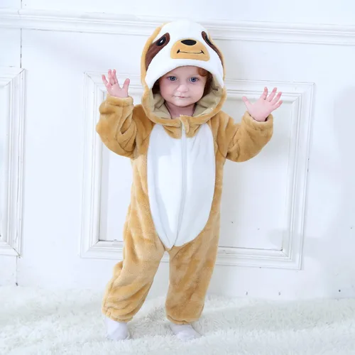 Vista 8 de TONWHAR - Mameluco con capucha, fantástico disfraz infantil de varios animales, como tigre o dinosaurio
