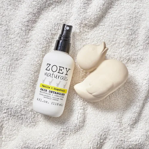 Vista 5 de Zoey Naturals - Spray desenredante de cabello de vainilla y pomelo para niños, hidrata el cuero cabelludo y combate los enredos y el cabello seco