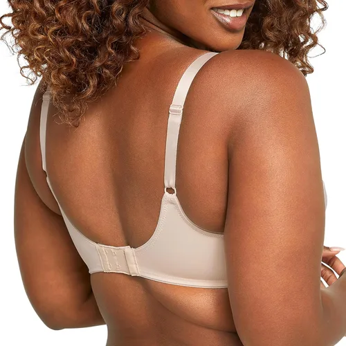 Vista 3 de Bali Lilyette - Brasier reductor con aros para mujer con ribete de encaje, brasier de microfibra de cobertura completa