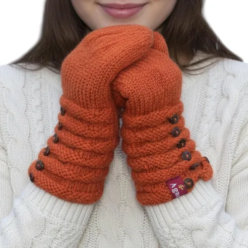 Vista 9 de Agan Traders 1414 - Gorro de punto de lana acanalada, cálido, de gran tamaño, grueso, suave, con forro polar holgado Borgoña