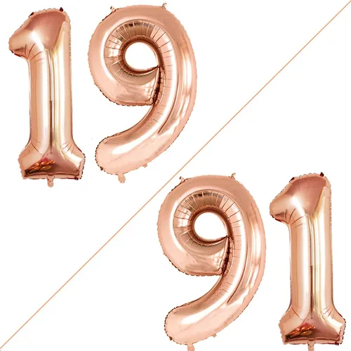 Vista 50 de Goer, conjunto de globos de papel aluminio para decoraciones de cumpleaños, globos de las letras de feliz cumpleaños y de números Oro