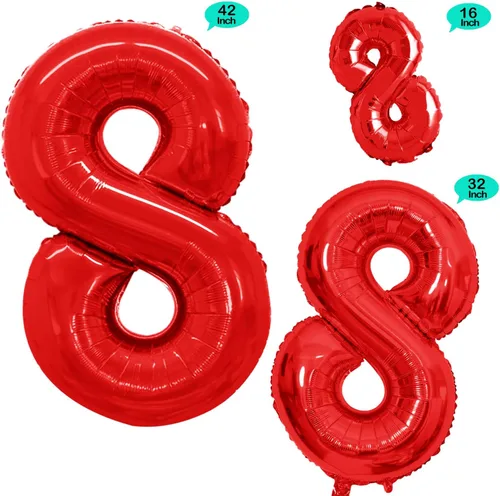 Vista 288 de GOER Globos Número 10 para Decoraciones de Fiesta de 10º Cumpleaños, Globos de Helio de Papel de Aluminio Jumbo de 42 Pulgadas para 10º Aniversario