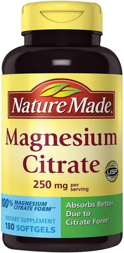 Vista 10 de Nature Made Citrato de magnesio 250 mg por porción (250 mg por cápsulas blandas), 60 recuentos para el soporte nutricional †