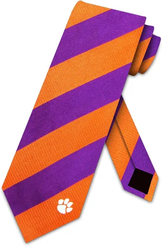 Vista 9 de Eagles Wings Clemson Ties South Carolina Tigers Corbatas para hombre Comprobar microfibra