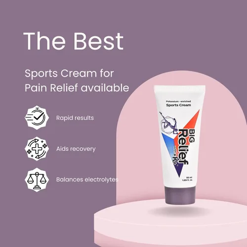 Vista 4 de Crema deportiva con +K+ - Crema para aliviar el dolor muscular para corredores, atletas, migrañas y más, alivio tópico profundo de dolores