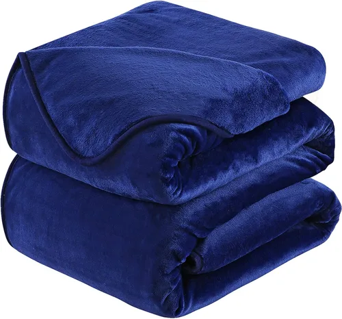 Vista 4 de Manta Snuggle Sac extra mullida, manta de forro polar para viajes, manta para sofá, cama, sofá, manta cálida y suave con patrón a rayas, 50 x 60