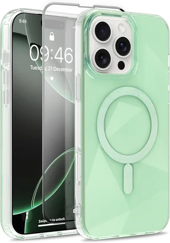 Vista 144 de Funda magnética para Google Pixel 10 Pro XL [compatible con Magsafe] [bonito diseño fluorescente de moda] a prueba de golpes, delgada, translúcida