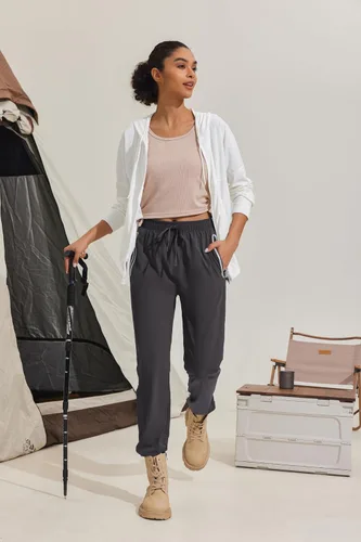 Vista 5 de Pinspark Pantalón de senderismo para mujer con bolsillos con cremallera