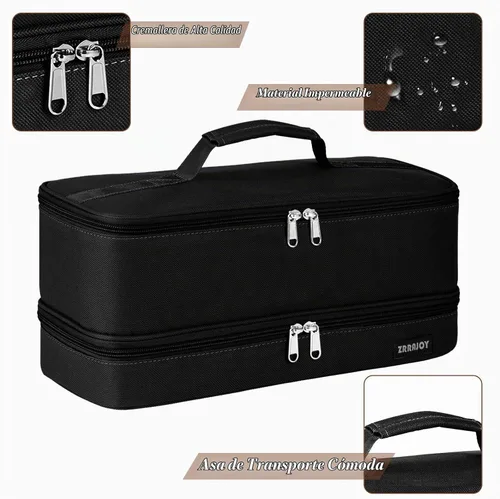 Vista 6 de ZRRAJOY Estuche de almacenamiento de doble capa para Shark Flexstyle, estuche de transporte de viaje para Shark 430/440 Flexstyle, bolsa Negro