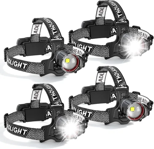 Vista 10 de ATDOALL Linterna frontal LED superbrillante, lámpara de cabeza recargable de alto lúmenes con sensor de movimiento, 5 modos, IPX5 impermeable, 90° 1