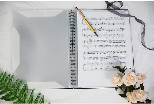 Vista 3 de Archivo de partituras de música, carpeta de almacenamiento de papel, carpeta de espectro de cambio creativo A4, tamaño carta, carpeta de partituras
