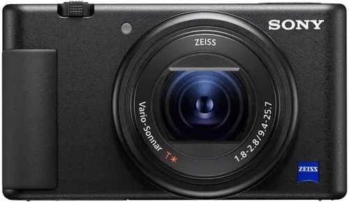 Vista 8 de Sony ZV-1 Cámara digital compacta 4K HD, color negro, paquete con agarre de disparo GP-VPT3, paquete de software Mac, bolsa de hombro, protector