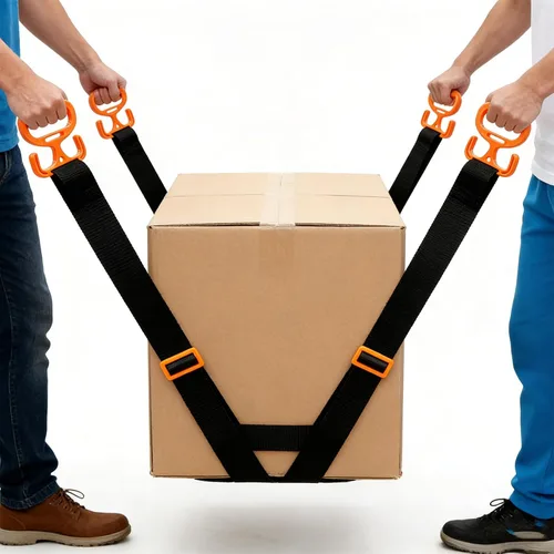 Vista 3 de Paquete de 2 soportes para bolsas de comestibles para bolsas de plástico, color naranja