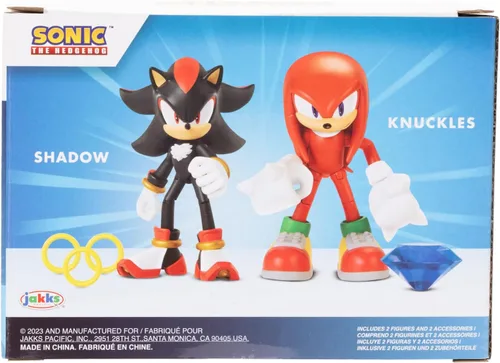 Vista 7 de Sonic, el erizo - Pack de 2 figuras de acción de 4 in de Knuckles y Shadow