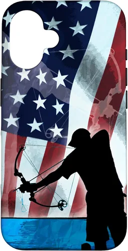 Vista 32 de Bowfishing American Flag Bow Hunting for Fish bowfisher Case for iPhone 17