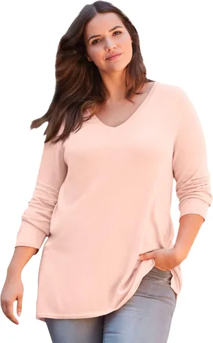Vista 6 de Ellos Suéter sin botones con espalda plisada en talla grande para mujer