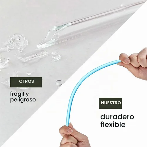 Vista 5 de Popote de repuesto compatible con vaso Stanley de 40 onzas y 30 onzas, paquete de 6 popotes reutilizables con cepillo de limpieza, plástico
