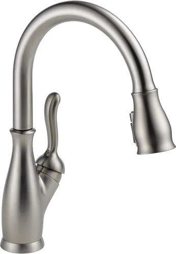 Vista 22 de Delta Faucet Leland VoiceIQ - Grifo de cocina sin contacto con rociador extraíble, grifo inteligente, Alexa y Google Assistant activado por voz