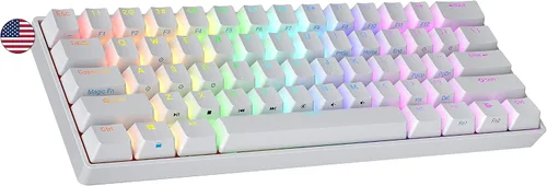 Vista 9 de Ranked S60 Supernova 60% Factor de Forma Teclado Mecánico de Gaming con Intercambio en Caliente 61 Teclas Retroiluminado LED RGB Multicolor