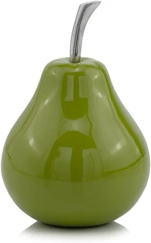 Vista 8 de Modern Day Accents SM Green Pequeño Peral Verde, Pera, Fruta, Mesa, Transicional, Acentos, Decoración, Escritorio, Tallo Plateado, Aluminio, 4