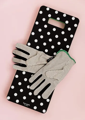 Vista 4 de Kate Spade New York Guantes de jardín y de jardinería para mujer, bonito juego de herramientas de jardín con almohadilla gruesa para rodillas