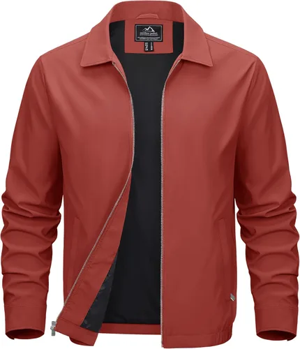 Vista 11 de MAGCOMSEN Chaquetas Ligeras para Hombre con Cremallera Completa Abrigo Ligero Chaqueta de Cuello Extendido Chaqueta Cortavientos Casual