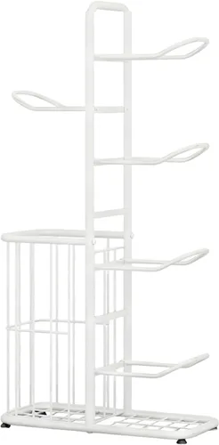 Vista 10 de Estante vertical de bolas para garaje, soporte vertical de exhibición de baloncesto para interiores y exteriores, estante de almacenamiento