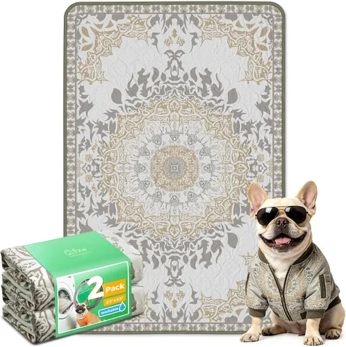 Vista 17 de FXW Almohadillas lavables para orina para perros, almohadillas para cachorros con súper absorbentes, diseñadas específicamente para jaulas de 24