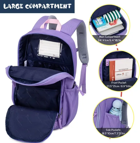 Vista 6 de MOUNTAINTOP Mochila infantil para niños y niñas, mochila escolar de jardín de infantes para niños y niñas, mochila ligera para niños