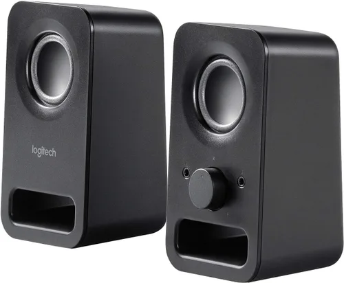 Vista 3 de Logitec Multimedia bocinas Z150 con sonido estéreo para múltiples dispositivos, color negro, Negro