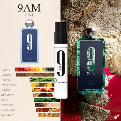 Vista 2 de Kit de Descubrimiento Afnan Serie 9, Set de Perfume en Miniatura de 5 Piezas - 5 Viales de 2 ml