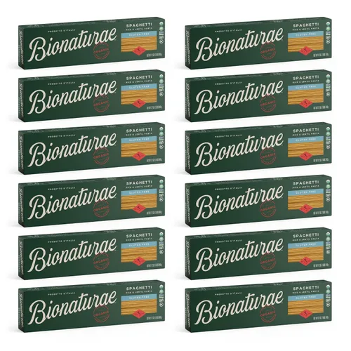 Vista 11 de Bionaturae Fideos de pasta de espaguetis – Pasta de espagueti sin gluten, pasta de arroz y lentejas, Kosher, alta proteína, sin OMG, certificado