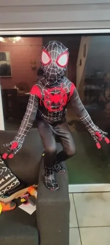 Vista 5 de SAGUES Disfraz de Halloween para niños, traje de superhéroe para cosplay