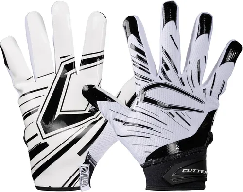 Vista 11 de Guantes de fútbol Cutters - Guantes de receptor de fútbol para el día del partido con agarre de silicona de alta adherencia, soporte y protección