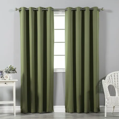 Vista 22 de Best Home Fashion Cortinas opacas aisladas térmicamente - Parte superior del ojal de bronce antiguo - 52" de ancho x 84" Largo - (Juego de 2 Paneles)