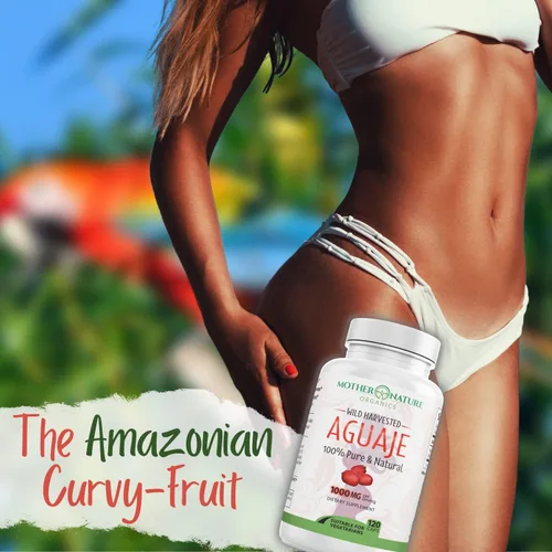 Vista 5 de Suplemento de fruta Aguaje, 0.017 oz x 100 cápsulas veganas, la fruta mágica para las mujeres, realza las curvas, equilibrante hormonal, cosecha