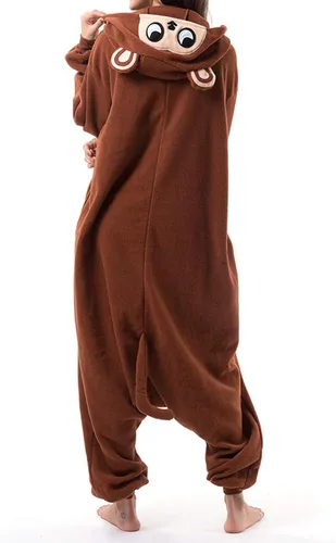 Vista 2 de FULA-bao Pijama unisex de animales para adultos, Halloween, Navidad, ropa de dormir de felpa de una pieza, traje de cosplay para mujeres y hombres