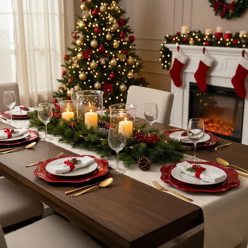 Vista 7 de ZOOFOX Juego de 12 salvamanteles rojos, salvamanteles metálicos de 13" con bordes festoneados para plato de cena, platos de servicio decorativos