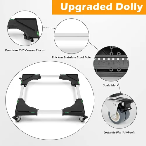 Vista 9 de Paquete de mini soporte para nevera y muebles Dolly
