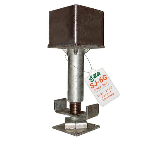 Vista 10 de Ellis Manufacturing Co. pieza de ajuste para elevador mecánico, 4x4 pulgadas/15.000 lb de capacidad Adjustable 4x4 screw jack for building
