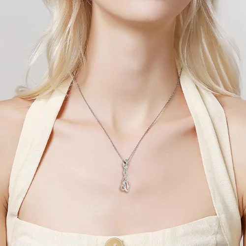 Vista 4 de QeenseKc Key to My Heart Angel Wing Infinity Love Charm Clear Crystal Rose Gold Beaf para pulsera europea Metal Diamante de imitación Metal Cristal