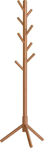 Vista 8 de VASAGLE Perchero de Madera Maciza, Perchero de Pie en Forma de Árbol con 8 Ganchos, 3 Opciones de Altura, para Ropa, Sombreros, Bolsos, Sala
