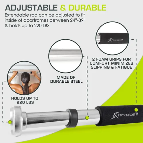 Vista 4 de [Usado] ProsourceFit Pull Up Bar for Multi Use Fitness & Home Gym Exercise