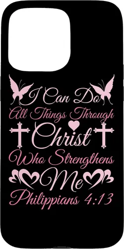 Vista 31 de Christian I Can Do All Things Through Christ Religious Case for iPhone 17