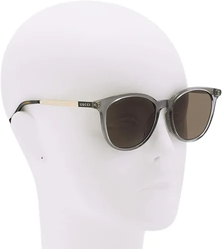 Vista 5 de Gucci Gafas de sol redondas modernas con protección UV para hombre color gris 2126in Gris Marrón Dorado