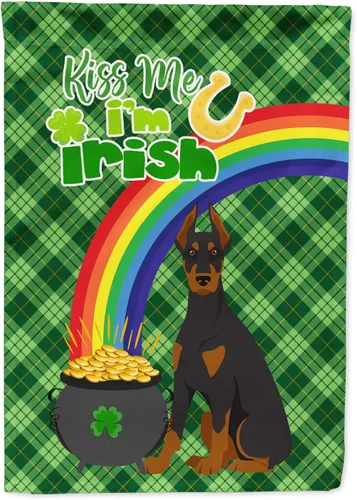 Vista 68 de Caroline's Treasures WDK4731GF - Bandera decorativa para jardín del día de San Patricio, color negro y tostado, Airedale Terrier, para jardín