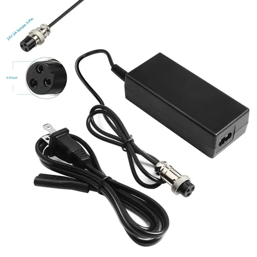 Vista 5 de TREE.NB Cargador de batería eléctrico de 24 V 2A para Mini Chopper Sunl City Express Razor CC2420 E100 E125 E150 E175 E200 E225S E300 E325S E500
